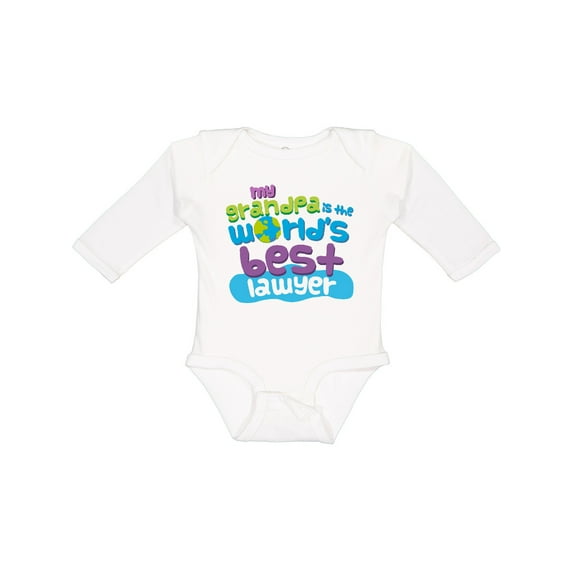 Inktastic Grandpa Lawyer Attorney Boys or Girls Long Sleeve Baby Bodysuit