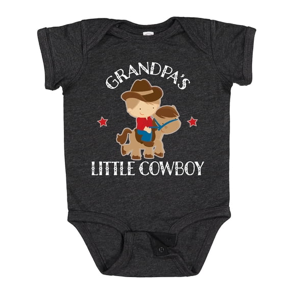 Inktastic Grandpa Little Cowboy for Grandson Boys Baby Bodysuit
