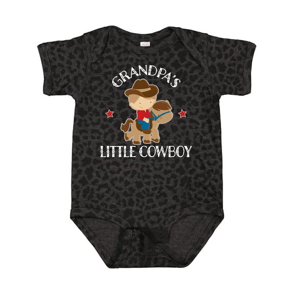Inktastic Grandpa Little Cowboy for Grandson Boys Baby Bodysuit