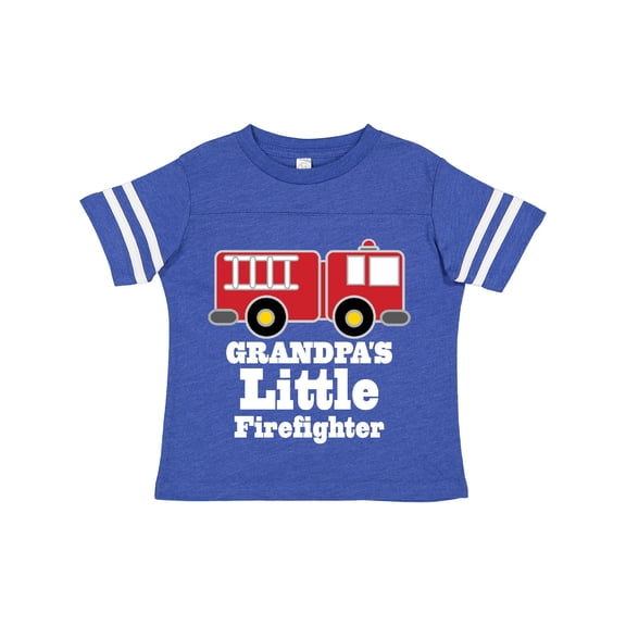 Inktastic Grandpa Little Firefighter Boys Fire Truck Boys Toddler T-Shirt