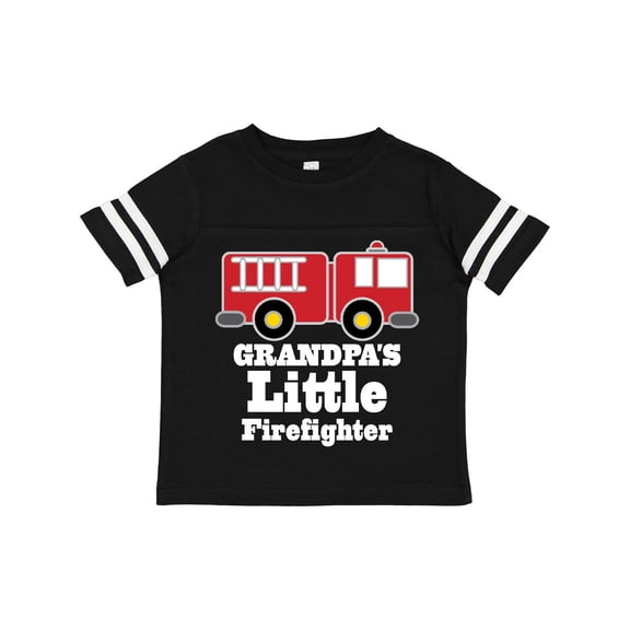 Inktastic Grandpa Little Firefighter Boys Fire Truck Boys Toddler T-Shirt
