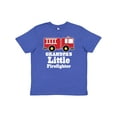 thumbnail image 1 of Inktastic Grandpa Little Firefighter Boys Fire Truck Youth T-Shirt, 1 of 5