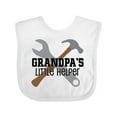 thumbnail image 1 of Inktastic Grandpa Little Helper Boys Baby Bib, 1 of 4
