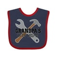 thumbnail image 1 of Inktastic Grandpa Little Helper Boys Baby Bib, 1 of 4