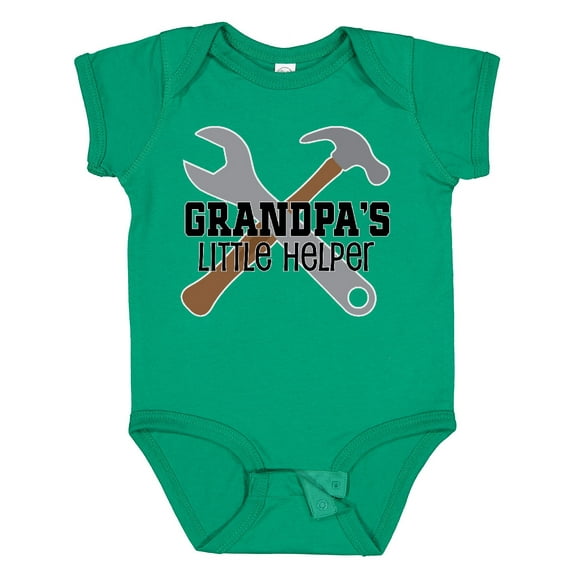 Inktastic Grandpa Little Helper Boys Baby Bodysuit