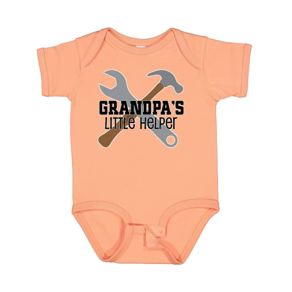 Inktastic Grandpa Little Helper Boys Baby Bodysuit