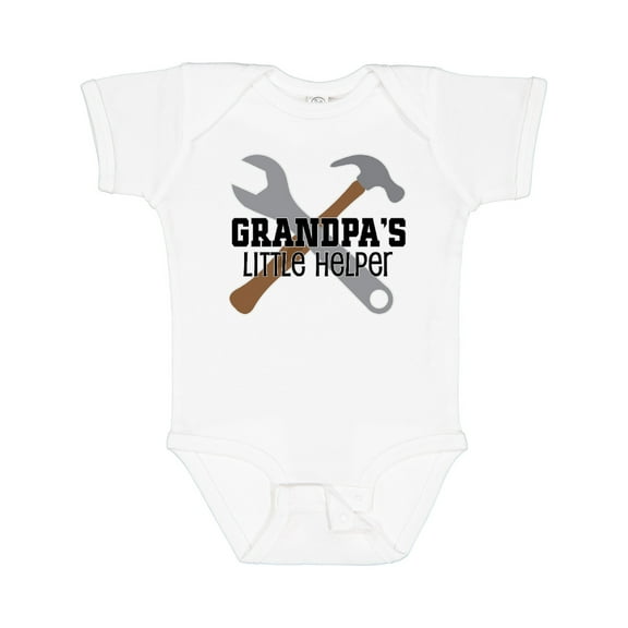 Inktastic Grandpa Little Helper Boys Baby Bodysuit
