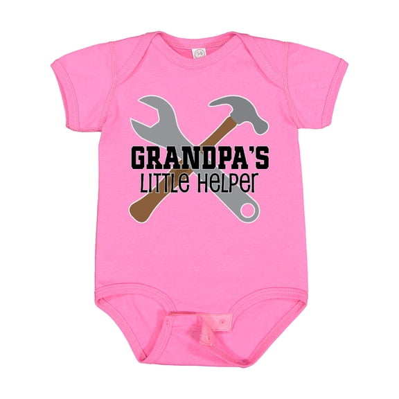 Inktastic Grandpa Little Helper Boys Baby Bodysuit