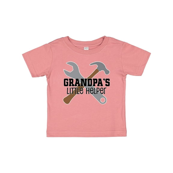 Inktastic Grandpa Little Helper Boys Baby T-Shirt