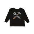 thumbnail image 1 of Inktastic Grandpa Little Helper Boys Long Sleeve Toddler T-Shirt, 1 of 5