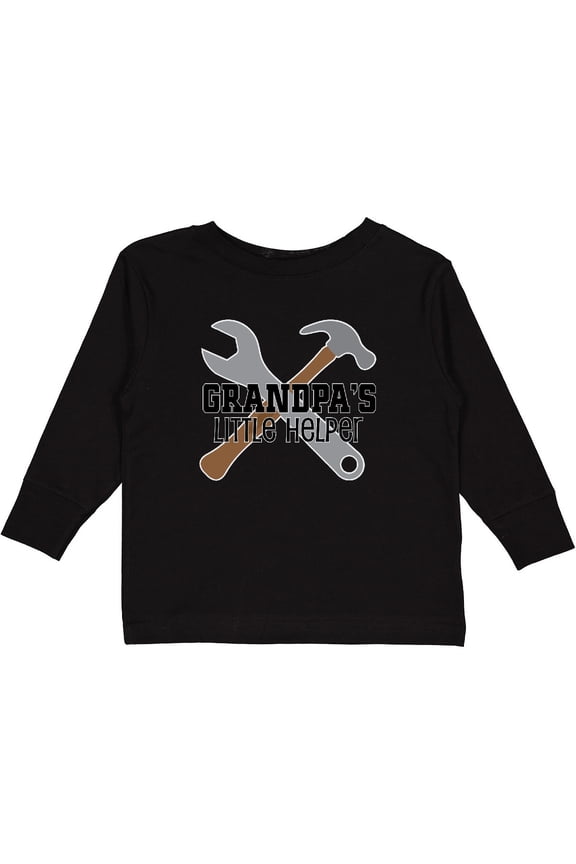 Grandpa Little Helper Boys Long Sleeve Toddler T-Shirt