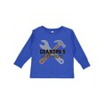 thumbnail image 1 of Inktastic Grandpa Little Helper Boys Long Sleeve Toddler T-Shirt, 1 of 5