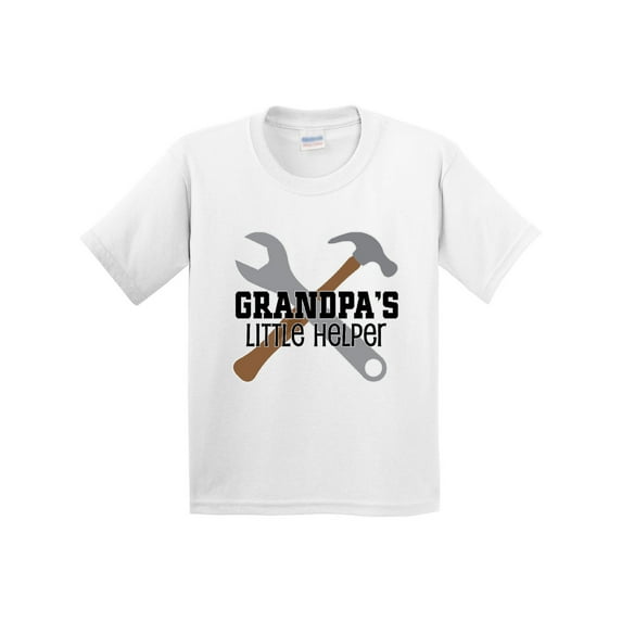 Inktastic Grandpa Little Helper Youth T-Shirt