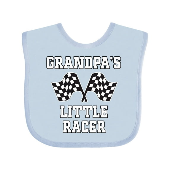 Inktastic Grandpa Little Racer Car Racing Boys Baby Bib