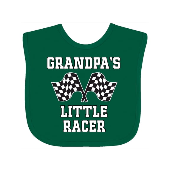 Inktastic Grandpa Little Racer Car Racing Boys Baby Bib