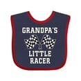 thumbnail image 1 of Inktastic Grandpa Little Racer Car Racing Boys Baby Bib, 1 of 4