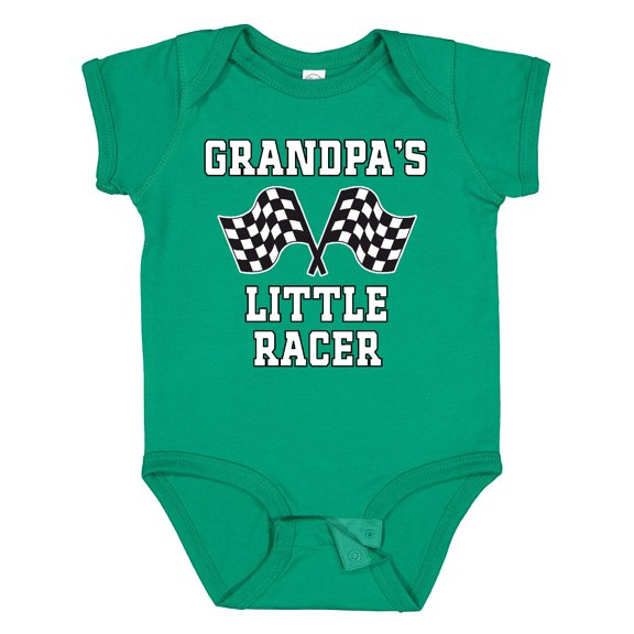 Inktastic Grandpa Little Racer Car Racing Boys Baby Bodysuit