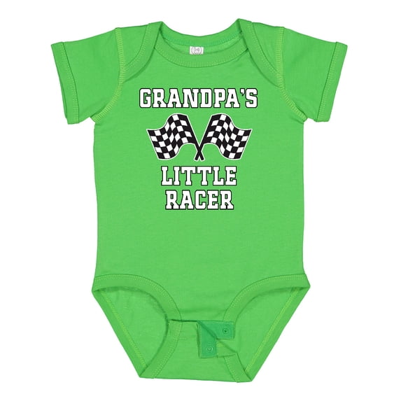 Inktastic Grandpa Little Racer Car Racing Boys Baby Bodysuit