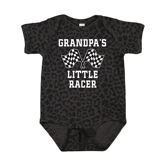 Inktastic Grandpa Little Racer Car Racing Boys Baby Bodysuit