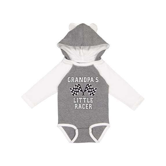 Inktastic Grandpa Little Racer Car Racing Boys Long Sleeve Baby Bodysuit