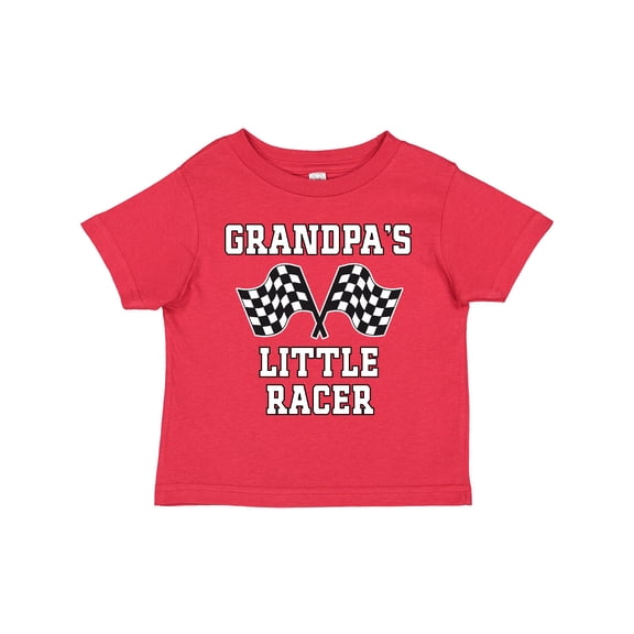 Inktastic Grandpa Little Racer Car Racing Boys Toddler T-Shirt