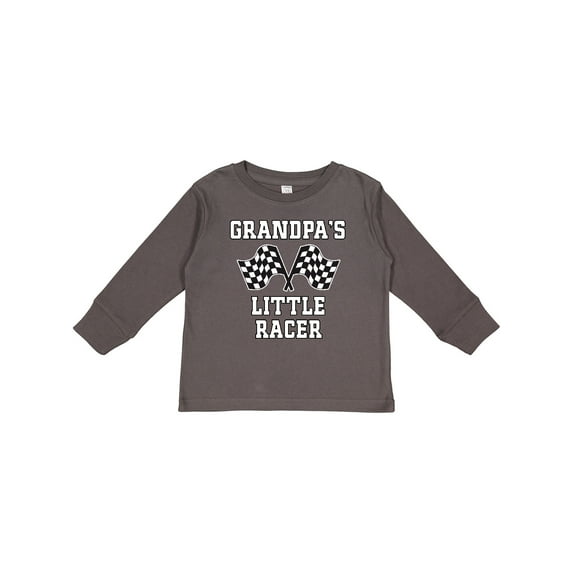 Inktastic Grandpa Little Racer Car Racing Boys Long Sleeve Toddler T-Shirt