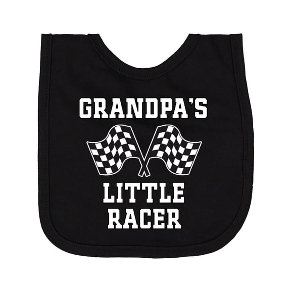Inktastic Grandpa Little Racer Car Racing Newborn Bib