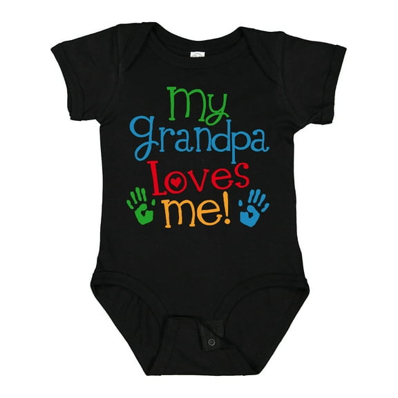 Inktastic Grandpa Loves Me Boys or Girls Baby Bodysuit