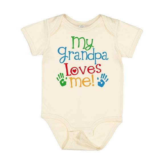Inktastic Grandpa Loves Me Boys or Girls Baby Bodysuit