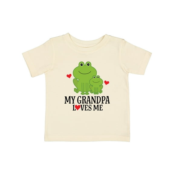 Inktastic Grandpa Loves Me Frog Boys or Girls Baby T-Shirt
