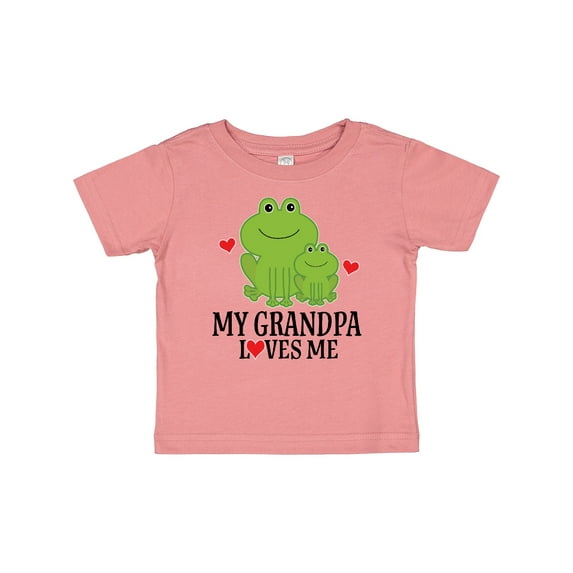 Inktastic Grandpa Loves Me Frog Boys or Girls Baby T-Shirt