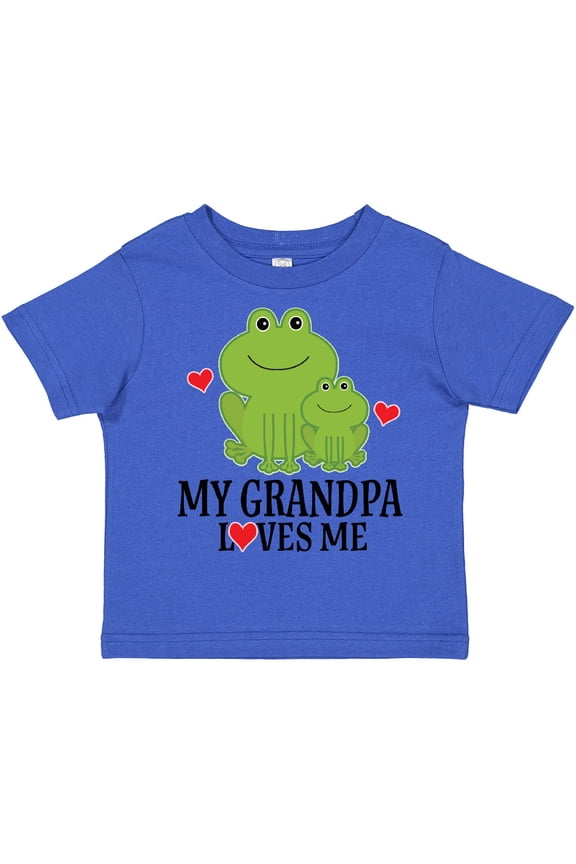 Grandpa Loves Me Frog Boys or Girls Toddler T-Shirt