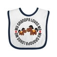 thumbnail image 1 of Inktastic Grandpa Loves Me Grandchild Horse Boys or Girls Baby Bib, 1 of 4