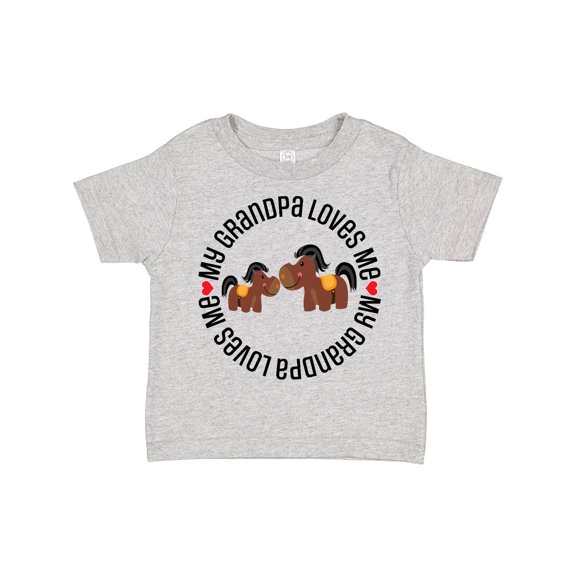Inktastic Grandpa Loves Me Grandchild Horse Boys or Girls Toddler T-Shirt