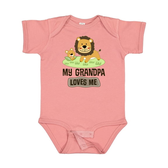 Inktastic Grandpa Loves Me Grandson Boys or Girls Baby Bodysuit