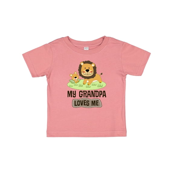 Inktastic Grandpa Loves Me Grandson Boys or Girls Baby T-Shirt