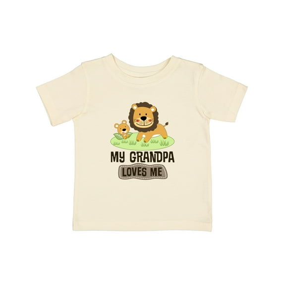 Inktastic Grandpa Loves Me Grandson Boys or Girls Baby T-Shirt