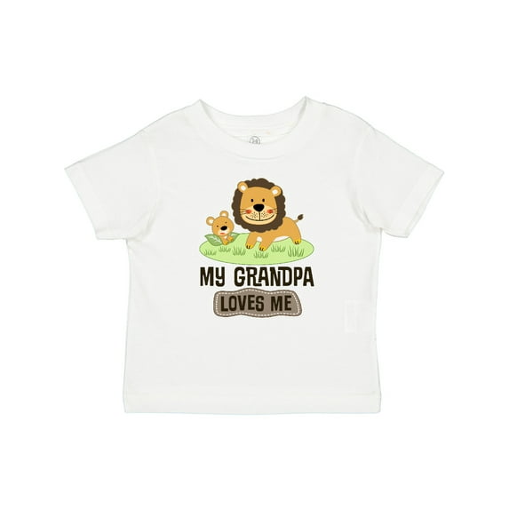 Inktastic Grandpa Loves Me Grandson Boys or Girls Baby T-Shirt