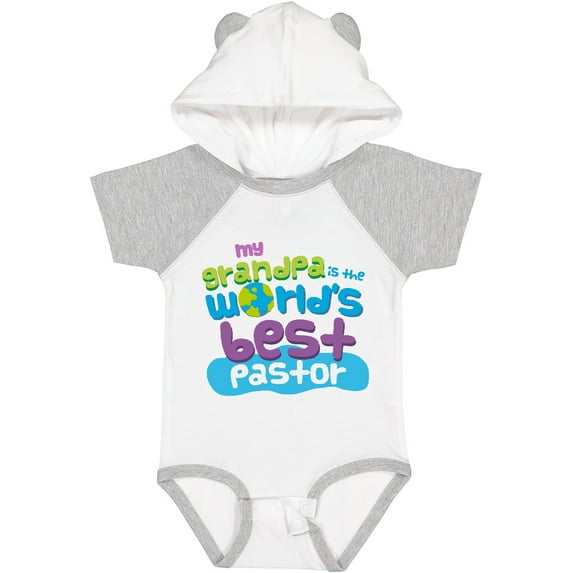 Inktastic Grandpa Worlds Best Pastor Boys or Girls Baby Bodysuit