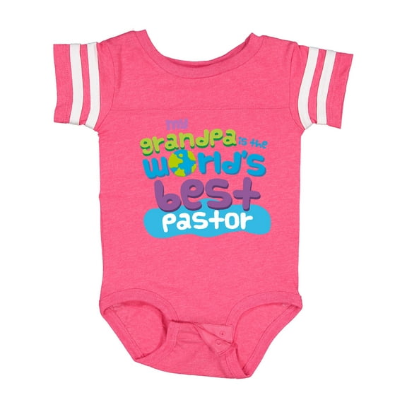 Inktastic Grandpa Worlds Best Pastor Boys or Girls Baby Bodysuit