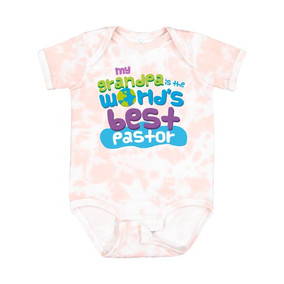 Inktastic Grandpa Worlds Best Pastor Boys or Girls Baby Bodysuit