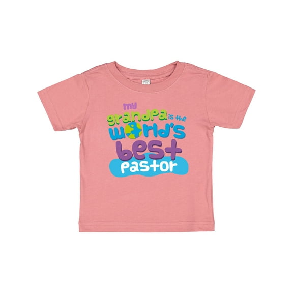 Inktastic Grandpa Worlds Best Pastor Boys or Girls Baby T-Shirt