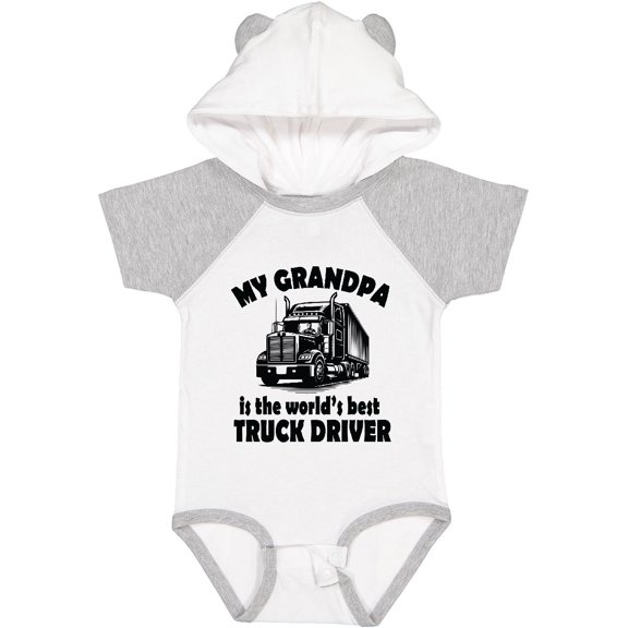 Inktastic Grandpa is Worlds Best Truck Driver Boys or Girls Baby Bodysuit