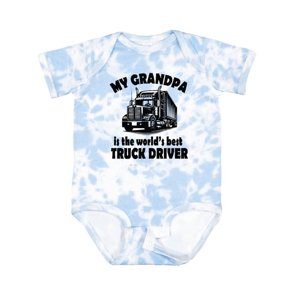 Inktastic Grandpa is Worlds Best Truck Driver Boys or Girls Baby Bodysuit