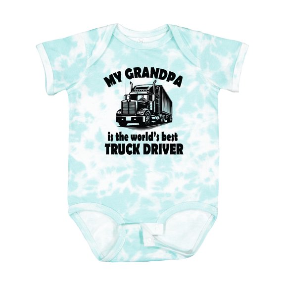 Inktastic Grandpa is Worlds Best Truck Driver Boys or Girls Baby Bodysuit