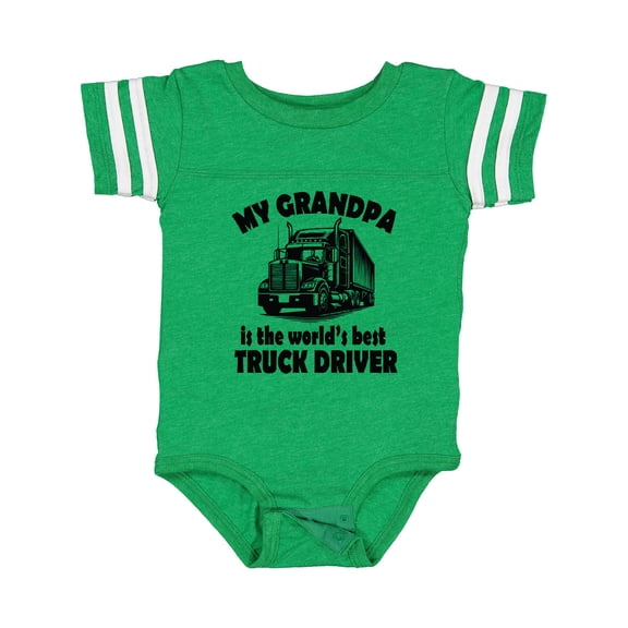Inktastic Grandpa is Worlds Best Truck Driver Boys or Girls Baby Bodysuit