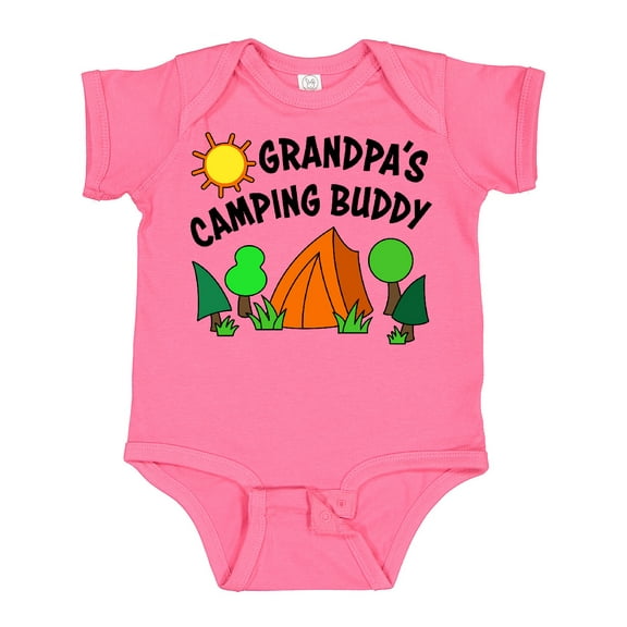 Inktastic Grandpa's Camping Buddy Boys or Girls Baby Bodysuit