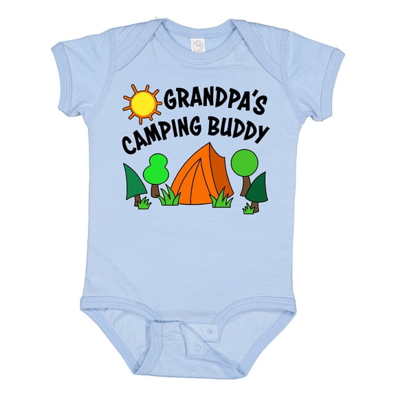 Inktastic Grandpa's Camping Buddy Boys or Girls Baby Bodysuit