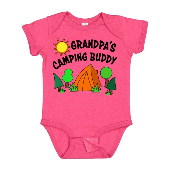 Inktastic Grandpa's Camping Buddy Boys or Girls Baby Bodysuit