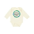 thumbnail image 1 of Inktastic Grandpa's Favorite Girl Blue Flower Wreath Girls Long Sleeve Baby Bodysuit, 1 of 5